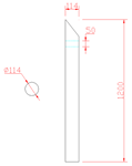 JS4B33 perno-top beccuccio e scanalature circolari 50 millimetri