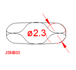 JSNB03 Terminale a tubo per catena a perline N 3