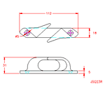 JSQ21R Galloccia con aste ad arco curvate - mano destra