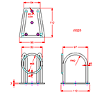 JSQ25 Spinnaker tieni palo con anello