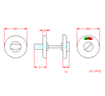 JS-DF02S Chiavistello rotatorio e indicatore di rilascio
