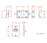 JS-DF06S Chiavistello a barra con indicatore