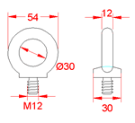 JSEB04 Golfare / Vite ad anello (DIN 582)