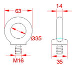 JSEB05 Golfare / Vite ad anello (DIN 582)