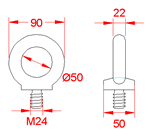 JSEB07 Golfare / Vite ad anello (DIN 582)