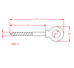 JSEB13 Vite ad anello per legno