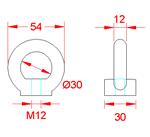 JSEN04 Dado per vite ad anello (DIN 580)