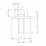 JSEP21 Piastra Eye con filo