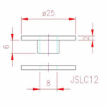 JSLC12 Pig naso morsetto in gomma - per soddisfare JSLC07, 08 e 09