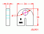 JSLR06 Inserti di gomma 6mm per fermaglio per vetro