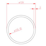 JSSMP21 Tubo corrimano - Super specchio - sezioni da  622mm