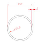 JSSMP22 Tubo corrimano - Super specchio - sezioni da  250mm