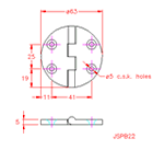 JSPB22 Cerniera rotonda