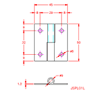 JSPL01L Cerniera anuba- mano sinistra