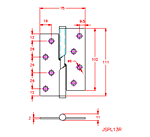 JSPL10R Cerniera anuba ascendente - mano destra