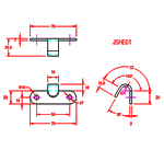 JSHE01 Gancio a piastrella