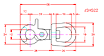 JSHS22 Gancio con grilletto e occhio rotatorio
