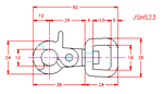 JSHS23 Gancio con grilletto e D rotatorio