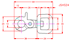 JSHS24 Gancio con grilletto e D rotatorio