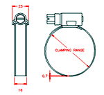 JS3PC92 16mm fascetta stringitubo