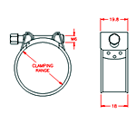 JS3PH97 Fascetta stringitubo con bullone ad alta resistenza