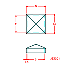 JS3C01 Copripalo quadrato 