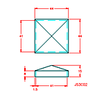 JS3C02 Copripalo quadrato 