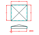 JS3C03 Copripalo quadrato 