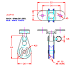 JS2P19 Carrucola su base girevole