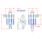 JS2P29 Carrucola tripla con blocco a V