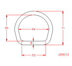 JSRD13 Anello a 'D'