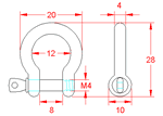 JSZB01 Grillo ad omega con perno a vite