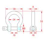 JSZB04 Grillo ad omega con perno a vite