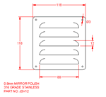 JSV12 Griglia di aerazione quadrata