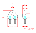 JSWF28 Fermacavo