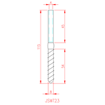 JSWT23 Terminale ad vite per legno